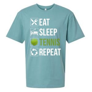 Funny Eat Sleep Tennis Repeat Gift Sueded Cloud Jersey T-Shirt