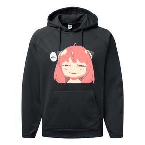 Funny Emotion Smile Heh. A Cute Girl For Family Holidays Performance Fleece Hoodie