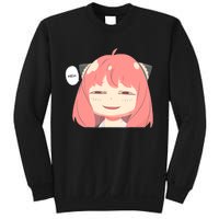 Funny Emotion Smile Heh. A Cute Girl For Family Holidays Sweatshirt