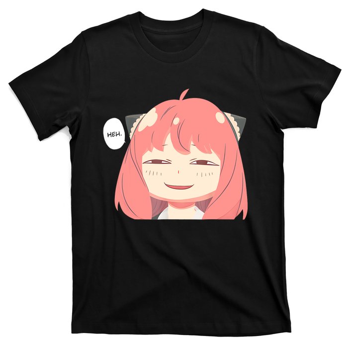 Funny Emotion Smile Heh. A Cute Girl For Family Holidays T-Shirt