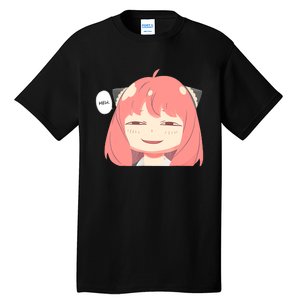 Funny Emotion Smile Heh. A Cute Girl For Family Holidays Tall T-Shirt