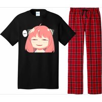 Funny Emotion Smile Heh. A Cute Girl For Family Holidays Pajama Set