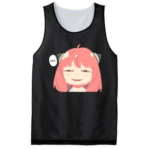 Funny Emotion Smile Heh. A Cute Girl For Family Holidays Mesh Reversible Basketball Jersey Tank