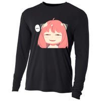 Funny Emotion Smile Heh. A Cute Girl For Family Holidays Cooling Performance Long Sleeve Crew