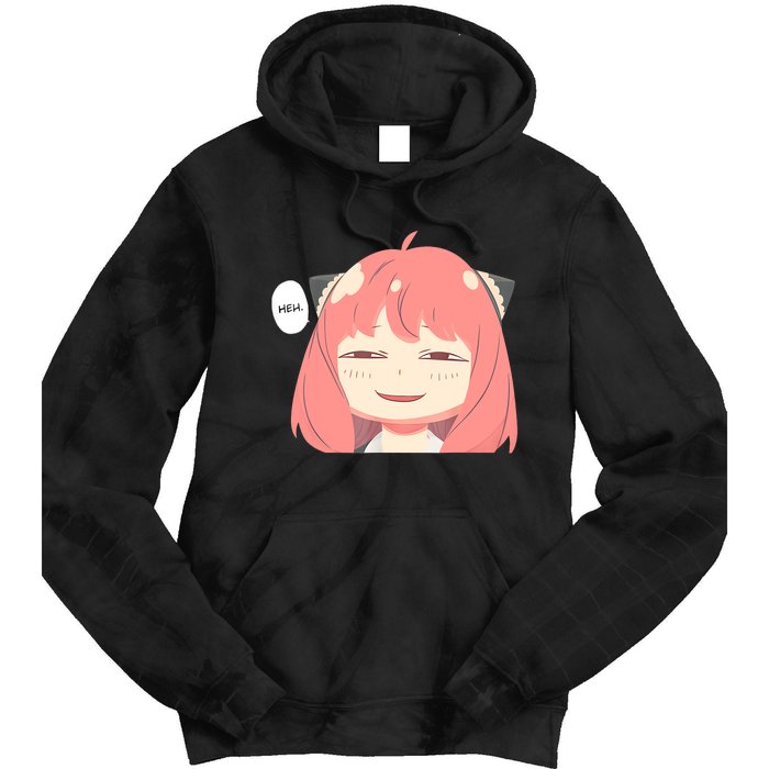 Funny Emotion Smile Heh. A Cute Girl For Family Holidays Tie Dye Hoodie