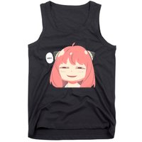 Funny Emotion Smile Heh. A Cute Girl For Family Holidays Tank Top