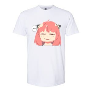 Funny Emotion Smile Heh. A Cute Girl For Family Holidays Softstyle CVC T-Shirt