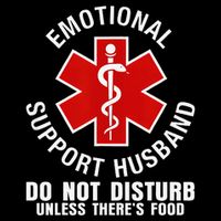 Funny Emotional Support Husband Do Not Pet Dad Humor Love Bucket Hat