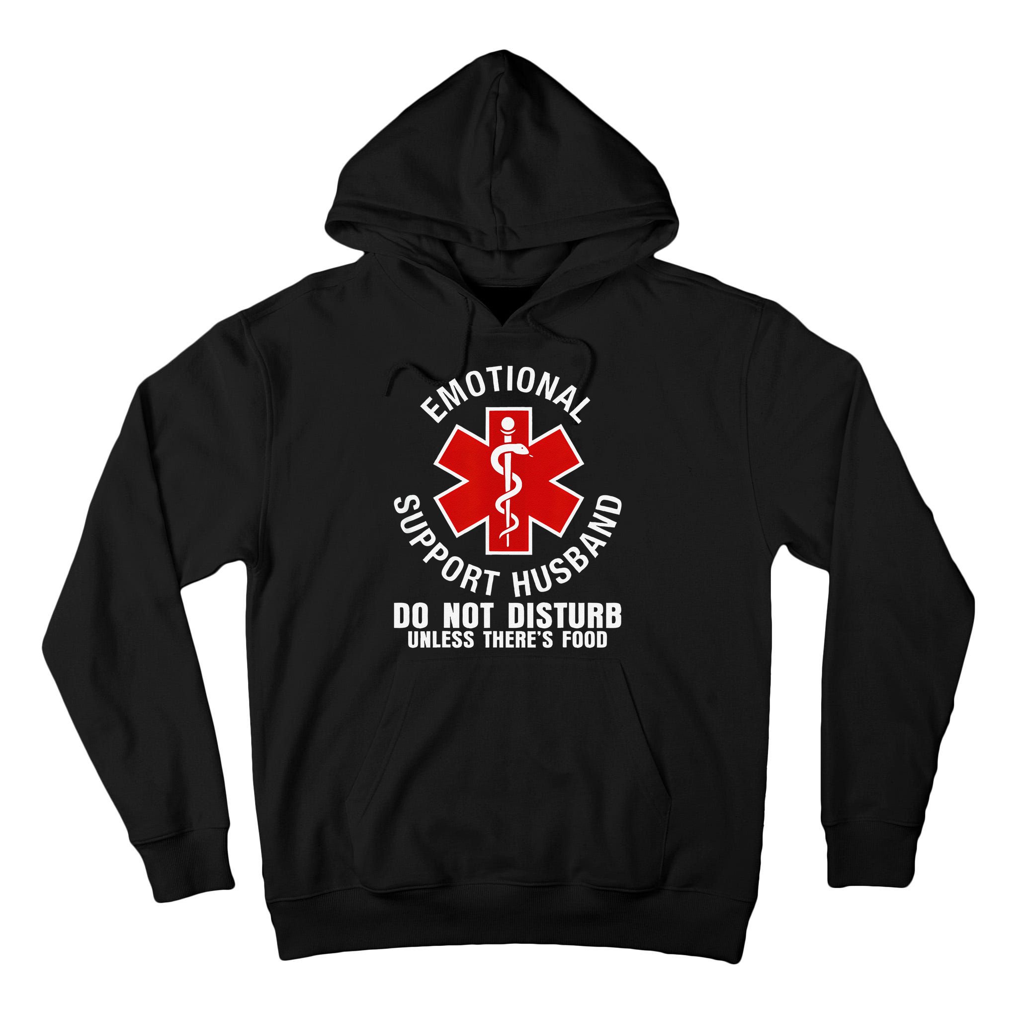 Funny Emotional Support Husband Do Not Pet Dad Humor Love Tall Hoodie