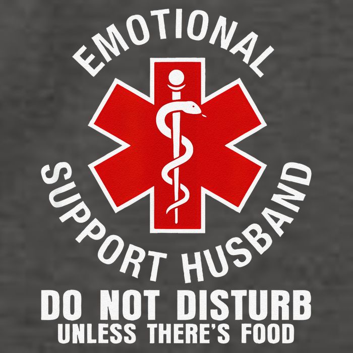 Funny Emotional Support Husband Do Not Pet Dad Humor Love Vector Backpack