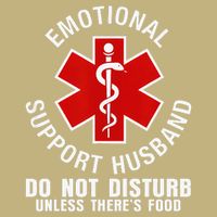 Funny Emotional Support Husband Do Not Pet Dad Humor Love Long Sleeve Shirt