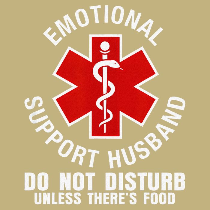 Funny Emotional Support Husband Do Not Pet Dad Humor Love Long Sleeve Shirt