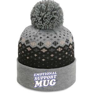 Funny Emotional Support Mug Blue Version The Baniff Cuffed Pom Beanie