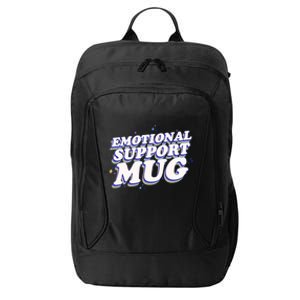 Funny Emotional Support Mug Blue Version City Backpack