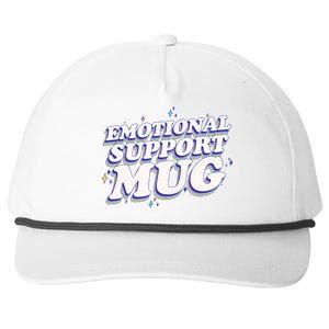 Funny Emotional Support Mug Blue Version Snapback Five-Panel Rope Hat