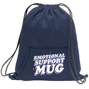 Funny Emotional Support Mug Blue Version Sweatshirt Cinch Pack Bag