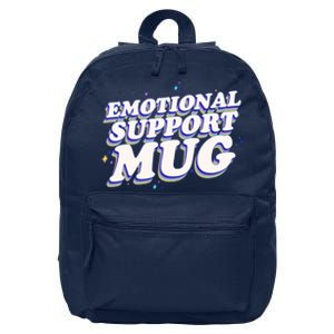 Funny Emotional Support Mug Blue Version 16 in Basic Backpack