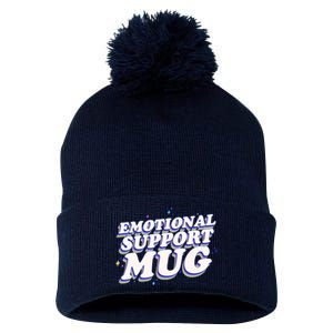 Funny Emotional Support Mug Blue Version Pom Pom 12in Knit Beanie