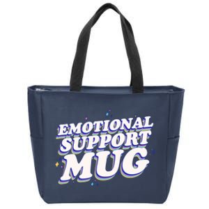 Funny Emotional Support Mug Blue Version Zip Tote Bag