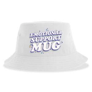 Funny Emotional Support Mug Blue Version Sustainable Bucket Hat