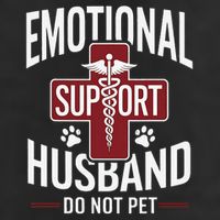 Funny Emotional Support Husband Do Not Pet 11oz C Handle Ceramic Mug