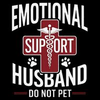 Funny Emotional Support Husband Do Not Pet Drawstring Bag