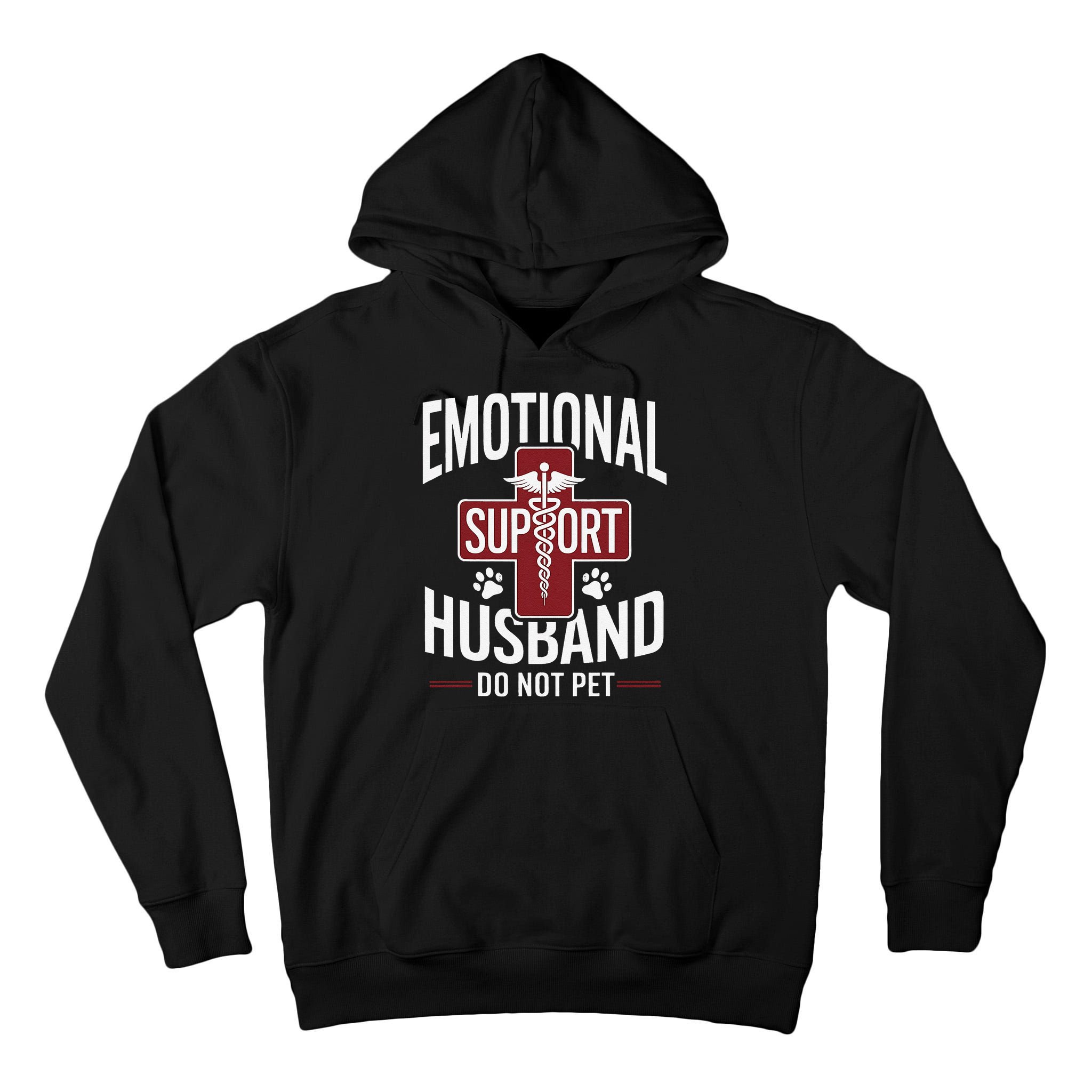 Funny Emotional Support Husband Do Not Pet Tall Hoodie