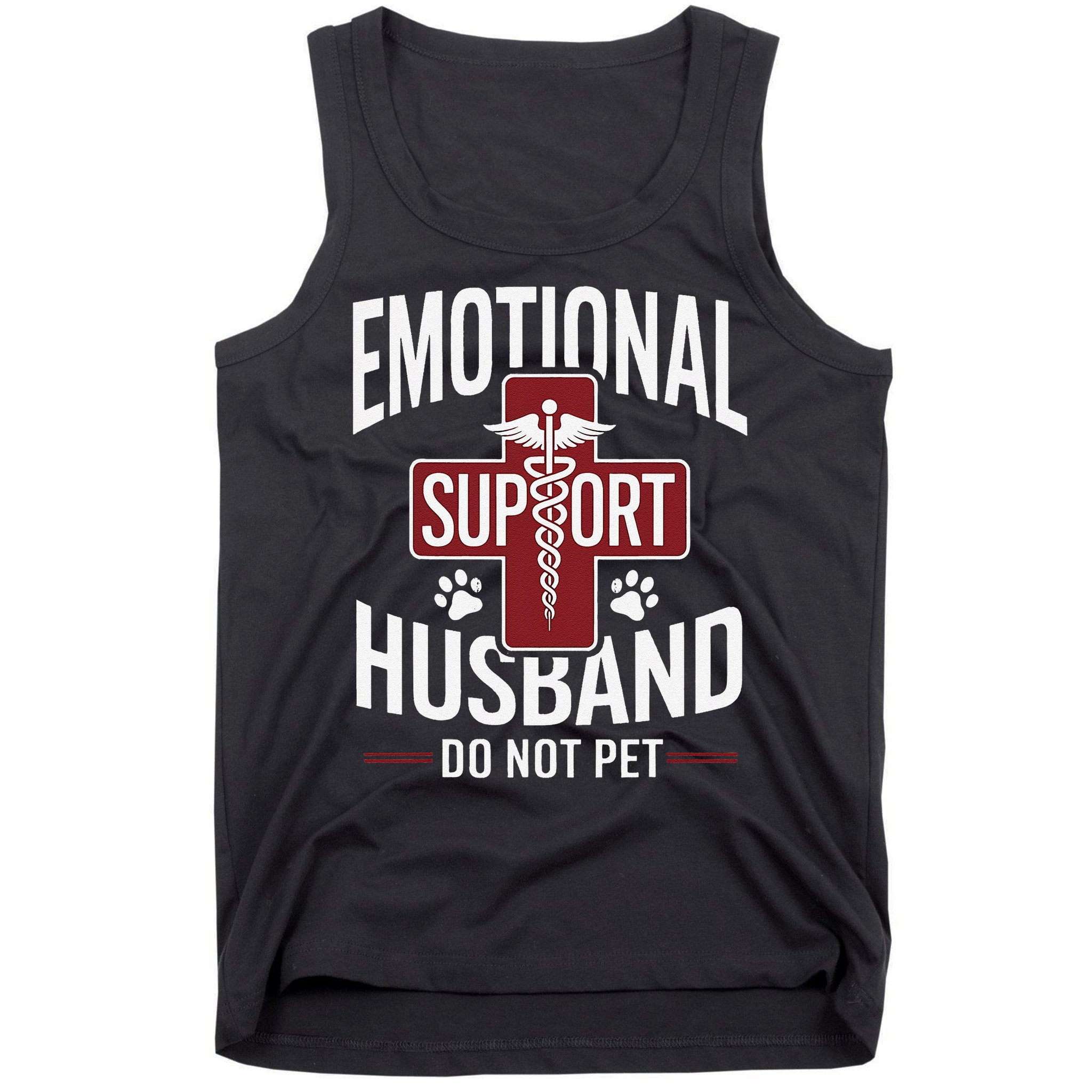 Funny Emotional Support Husband Do Not Pet Tank Top