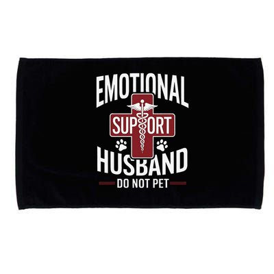 Funny Emotional Support Husband Do Not Pet Microfiber Hand Towel