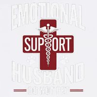 Funny Emotional Support Husband Do Not Pet Garment-Dyed Sweatshirt