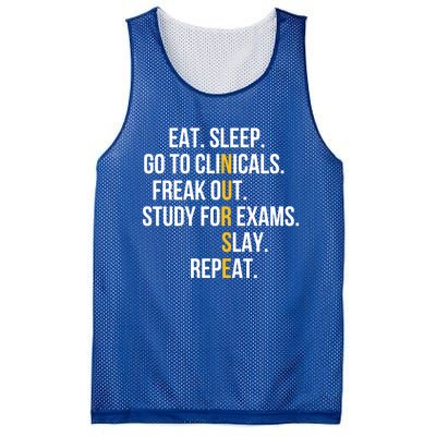 Funny Eat Sleep Go To Clinicals Nurse Life Nursing School Gift Mesh Reversible Basketball Jersey Tank