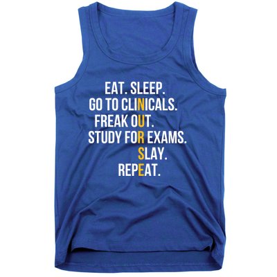 Funny Eat Sleep Go To Clinicals Nurse Life Nursing School Gift Tank Top