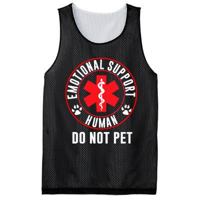 Funny Emotional Support Human Do Not Pet Gift Service Dog Love Humor Gift Mesh Reversible Basketball Jersey Tank