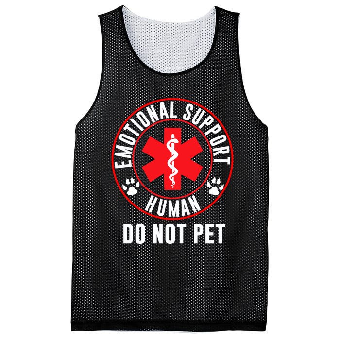 Funny Emotional Support Human Do Not Pet Gift Service Dog Love Humor Gift Mesh Reversible Basketball Jersey Tank