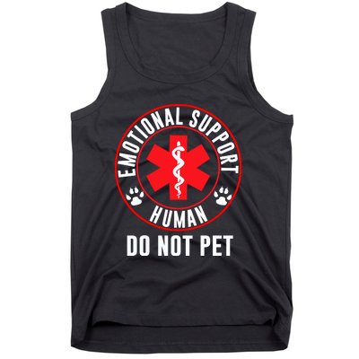 Funny Emotional Support Human Do Not Pet Gift Service Dog Love Humor Gift Tank Top