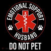 Funny Emotional Support Husband Do Not Pet Tall T-Shirt
