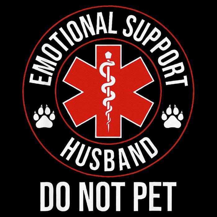 Funny Emotional Support Husband Do Not Pet 16 in Basic Backpack