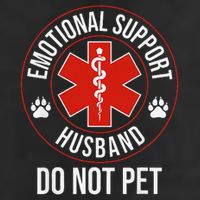 Funny Emotional Support Husband Do Not Pet Golf Towel
