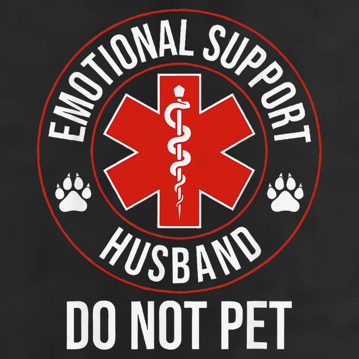 Funny Emotional Support Husband Do Not Pet Golf Towel