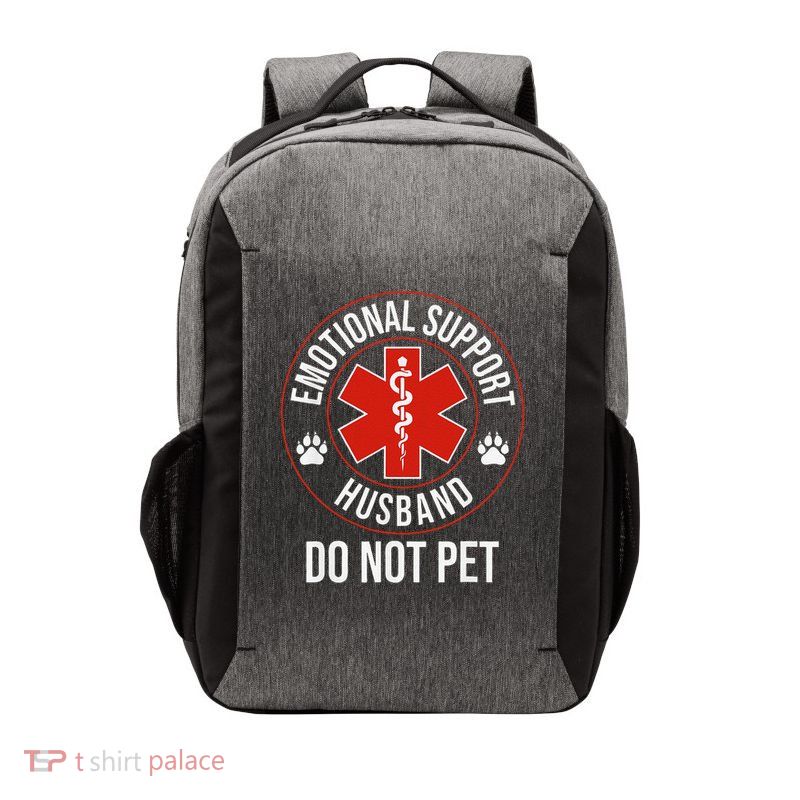 Funny Emotional Support Husband Do Not Pet Vector Backpack