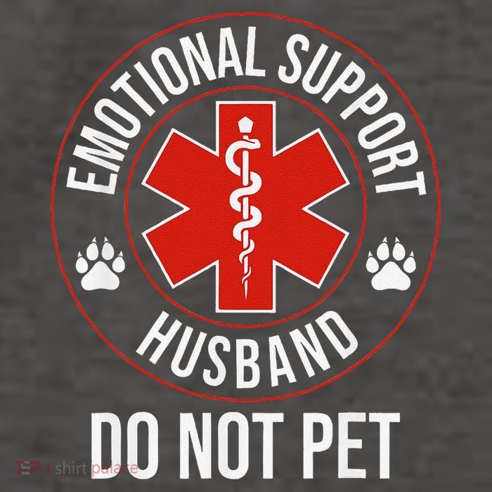 Funny Emotional Support Husband Do Not Pet Vector Backpack