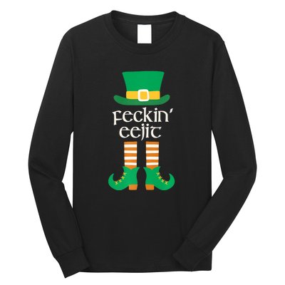 Feckin Eejit St. Patrick's Day Funny Irish Slang Saint Paddy Long Sleeve Shirt