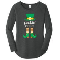 Feckin Eejit St. Patrick's Day Funny Irish Slang Saint Paddy Women's Perfect Tri Tunic Long Sleeve Shirt