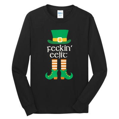 Feckin Eejit St. Patrick's Day Funny Irish Slang Saint Paddy Tall Long Sleeve T-Shirt