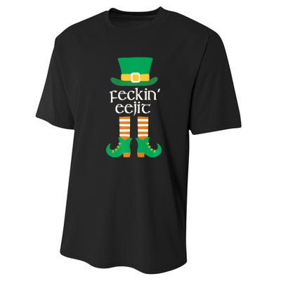 Feckin Eejit St. Patrick's Day Funny Irish Slang Saint Paddy Performance Sprint T-Shirt