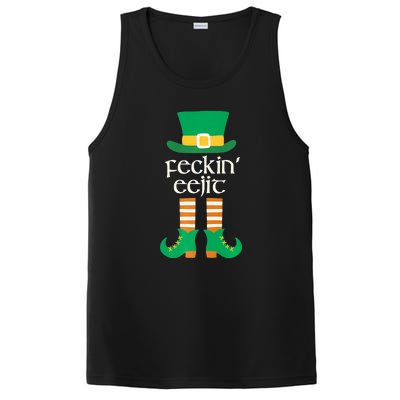 Feckin Eejit St. Patrick's Day Funny Irish Slang Saint Paddy PosiCharge Competitor Tank