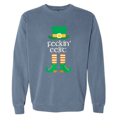 Feckin Eejit St. Patrick's Day Funny Irish Slang Saint Paddy Garment-Dyed Sweatshirt