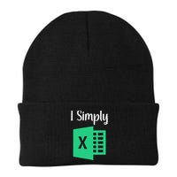 Funny Excel Spreadsheet Gift I Simply Excel Knit Cap Winter Beanie