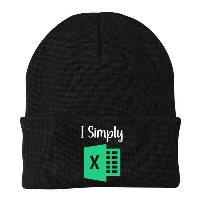 Funny Excel Spreadsheet Gift I Simply Excel Knit Cap Winter Beanie
