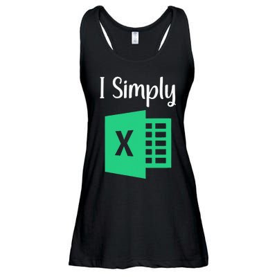 Funny Excel Spreadsheet Gift I Simply Excel Ladies Essential Flowy Tank